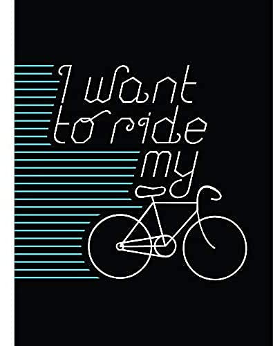 Wee Blue Coo I Want to Ride My Bike Unframed Art Print Poster Wall Decor 12x16 inch Fahrrad Wand Deko