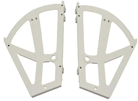 Bisagras de armario de almacenamiento, 1 par, para zapateros, con bastidor de plástico de dos capas, accesorios de repuesto para estante de zapatos, blanco