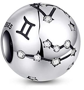 NINGAN die Zwillinge 12 Sternzeichen Geburtstag Anhänger – 925 Sterlingsilber Anhänger für Armband & Halskette – Ideale Geburtsgeschenke für Frauen & Freundinnen