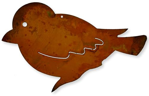 Rostikal Vintage Vogel Figur 7 x 10 cm Hängedeko Garten Deko Rost