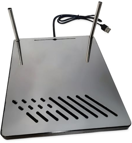 SNUFF BOARDS SNUFF-MATE HOT PLATE Large Electric Plug-In Hot Plate Board Grooves Slots. 2 premium metal straws.