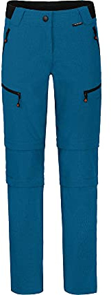 Bergson PORI Doppel Zipp-Off mit T-Zipp | Damen Wanderhose, robust elastisch, Blue Sapphire [307], 36 - Damen