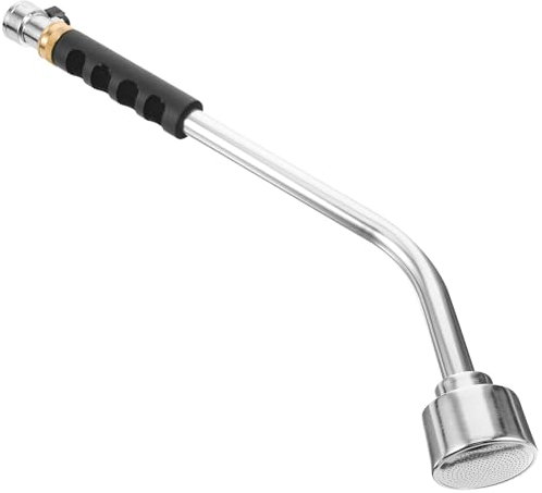 Angoily 16. Varita de riego de plata de 7 pulgadas, varita de rociador resistente, varita de ducha con cierre para colgar cestas, plantas, flores, arbustos, jardín y césped con mango ergonómico