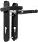 UPVC Door Handles Set - Black - Lever/Lever - 92mm PZ (Centres) - 122mm Screw to Screw - Backplate 212mm X 34mm- Black Replacement- PVC Door Handle