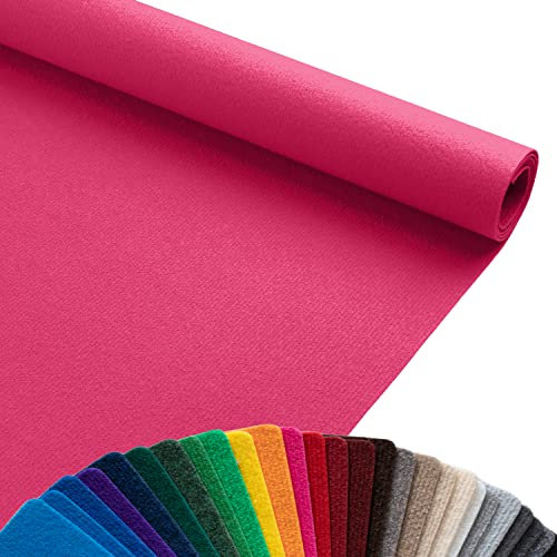 Primaflor Event-Teppich Meterware Dublin - Pink, 2,00m x 1,00m, Viele Farben, Schwer Entflammbarer Hochzeits-Läufer, B1 Messeteppich, Gangläufer