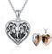 SOULMEET Sterling Silber Elefant Herz Medaillon Halskette Hält Bild Fotos Anhänger Halskette für Frauen Mädchen