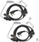 HYSHIKRA Funkkopfhörer Sound Tube – 2 Pin Jack – PTT mit Mikrofon – Transparent mit Halteclip – Kopfhörer Headset kompatibel mit Kenwood Baofeng UV5R Funkgerät (2 Stück)