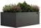 deinbeet Design-Hochbeet aus Aluminium-Metall, 100x60 cm und 100x100 cm, 8 Farben, Made in Germany (Anthrazit, 100 x 60 x 37 cm)