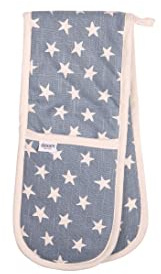 Dexam Organic Star Double Oven Gloves, Blue