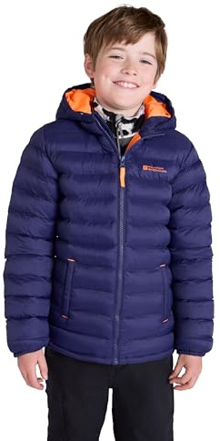 Mountain Warehouse Seasons Kids Padded Puffer Jacket | Water Resistant, Lightweight Coat with Hood for Boys & Girls, Insulated for Warmth, Suitable for School, Light Rain, Winter