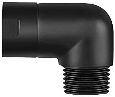 Yearninglife Shower Elbow Adapter, 90 Degree Shower Arm Adapter, Black, 1/2 Inch IPS Female Inlet & Male Outlet, 1pc