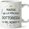 MUGFFINS Tazas Personalizadas para MÉDICA mujer - En Italiano - Migliore del Mondo - 11 oz / 330 ml - Regalo Personalizable original y divertido