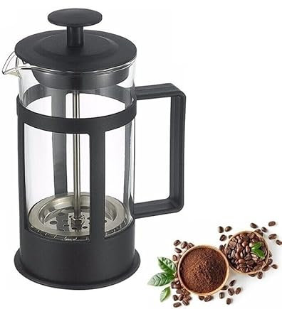 CAFFETTIERA TEIERA INFUSIERA A PISTONE STANTUFFO VETRO E POLIPROPILENE 600ml