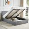 Blisswood Ottoman Bed With Memory Foam Mattress, 4ft Small Double Upholstered Bed Frame, Ottoman Bed With Storage & Wooden Slats Small Double Bed (4ft, 204 x 130 x 85 cm With Mattress Included)