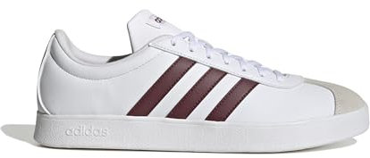 adidas Herren VL Court Base Sneaker, Cloud White/Shadow Red/Grey One, 44 EU