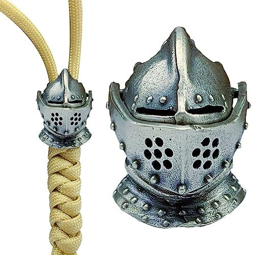 Mittelalterlicher Rüstungskrieger Helm Zauber Brass Samurai Maske Fallschirm Anhänger Diy Paracord Armband Schmuckzubehör Machen Accessoires