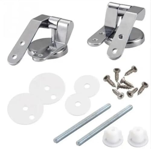 Aretro Universal Chrome Standard Close Metal Wooden Toilet Seat Hinges.