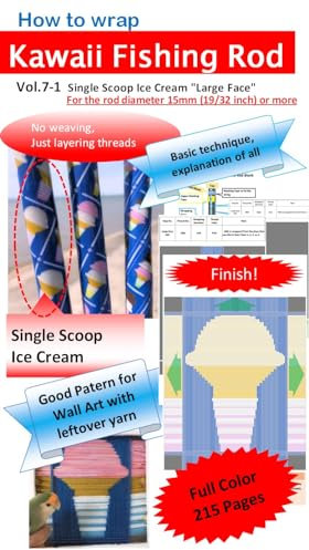 How to wrap Kawaii Fishing Rod: vol.7-1 Single Scoop Ice Cream Large Face