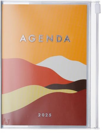 MARK'S 2024/2025 Taschenkalender A6 vertikal, Mountain // Orange: Von September 2024 bis Dezember 2025
