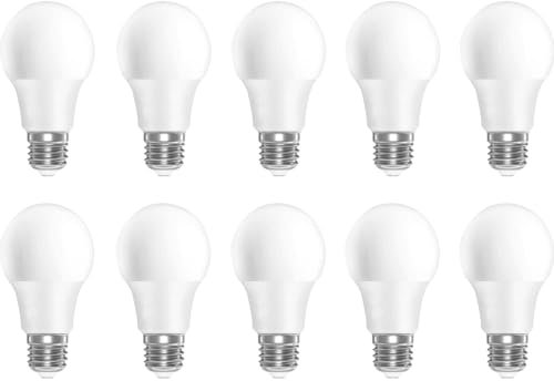 ZFQ E27 LED Warmweiss Glühbirne, 3 Watt 300 Lumen LED Lampe E27, A60 Leuchtmittel, 2700K Warmweiß, 160° Abstrahlwinkel Energiesparlampe, 10 Stück
