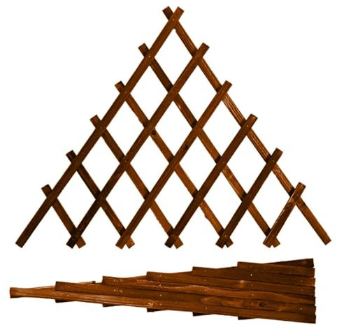 Expanding Wood Wooden V Shape Design Trellis Climbing Plants Fence Panel Screening 140x70cm Home Garden