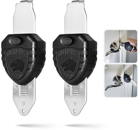 Guard Dog Security Blocklock Serrure de porte portable, serrures de porte d'hôtel pour la sécurité des voyageurs, robuste, durable, sécurité de porte d'appartement, sécurité de la maison, essentiels