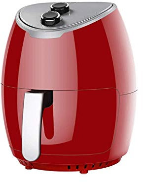 WADRBSW Compact Air Fryer Oven Cooker with Temperature Control, Non Stick Fry Basket, Recipe Guide + Auto Shut of Feature, 4L (Color : Rosso) Commemoration Day lofty ambition To pursue happiness