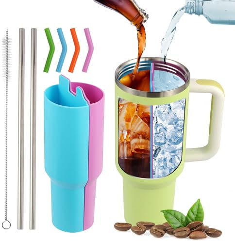 Stanley 2-in-1-Getränke-Trenner, Silikoneinsatz, wiederverwendbarer Stanley-Becher-Splitter, Becher-Trenner, kompatibel mit Stanley-Becher, 1,2 l, perfekt für Büro, Party, Kino und Picknick im Freien