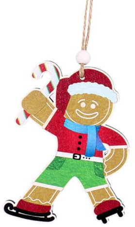 harayaa Lebkuchenmann Weihnachtsschmuck zum Aufhängen, Christbaumkugel, Anhänger, Tropfen, Weihnachtsdeko für die Tür, Halten