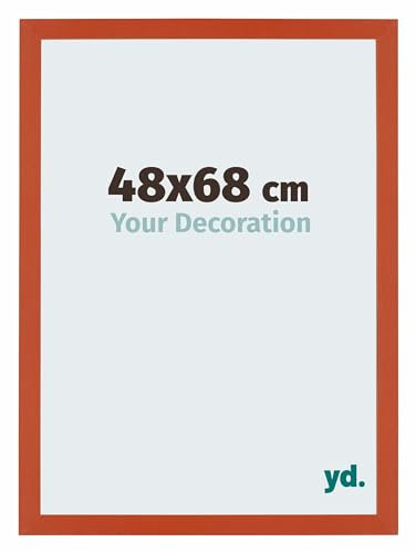yd. Your Decoration - Puzzlerahmen 48x68 cm - Orange - Puzzlerahmen 500-1000 Teile - Holz Bilderrahmen - Mura