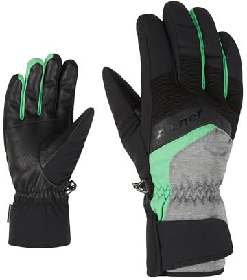 Ziener Herren Skihandschuhe Handschuhe Gabino Glove Ski Alpine, Farbe:Schwarz, Artikel:-822847 dark melange pale green, Größe:8
