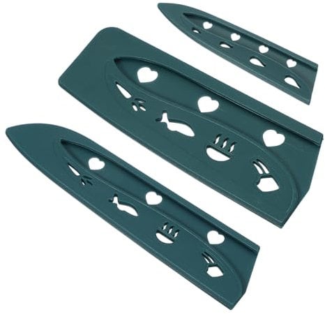 PATIKIL 3Pcs Plastic Safety Knife Cover Sleeves Set, Universal Blade Covers Chopping Knife Guard Blade Protector for Kitchen Bar, Green