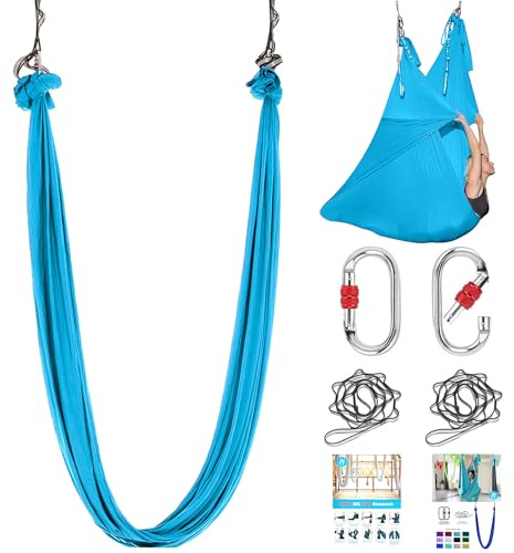 ZYOSJK Aerial Silk Swing Outdoor Hammock Aerial Yoga Swing For Adults,Aerial Yoga Hammocks for outside