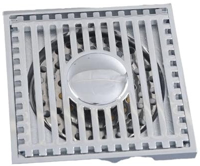 LXHZSY Rejilla Desague Ducha Drenaje de Piso de baño Cuadrado de Cromo Pulido, Rejilla de residuos, escurridor de Ducha