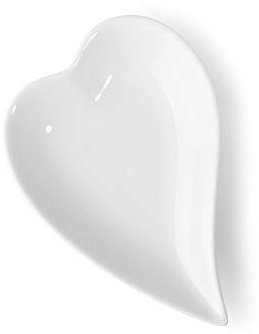 Holst Porzellan HP 012 Piatto in porcellana 12 x 8 cm profumo di cuore bianco 12 x 8 x 2 cm 6 pezzi