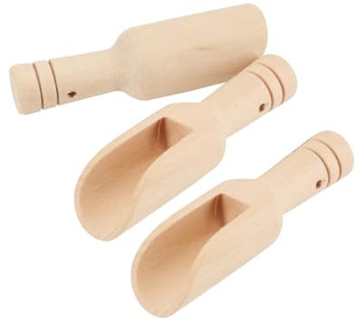 KIXZSAZ 3 teilige Holzlöffel für Badesalz, die einen Hauch von Natur und Gelassenheit für die Selbstpflege bieten. Löffel Küchengewürz