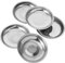 HOMOBABE 5 piezas Plato de Salsa Inoxidable de Plato de Aperitivos Bandeja para Sushi para Salsas y Condimentos de Limpiar y Reutilizable para Cocina y Fiestas