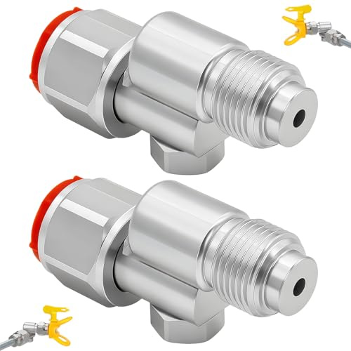 235486 7/8 Zoll Airless Farbspritzpistole Drehgelenk Kompatibel mit Graco 235486 7/8 Zoll Gewinde 180 Grad Drehung 2 Pack Ersetzen Airless-Spritzlackiermaschine Zubehör