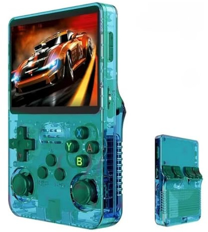 Pocket Gameboy 2.0 R36S Retro-Handheld-Konsole mit 3,5-Zoll-IPS-Display, 64 GB Speicherplatz, über 40.000 vorinstallierten Spielen und einem 3500-mAh-Akku