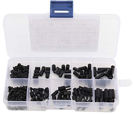 M2 männlich weiblich Abstandshalter Schrauben Muttern Sortiment Kit langlebig umweltfreundlich Nylon isoliert wasserdicht Abstandshalter-Set für Leiterplatten PCB-Montage