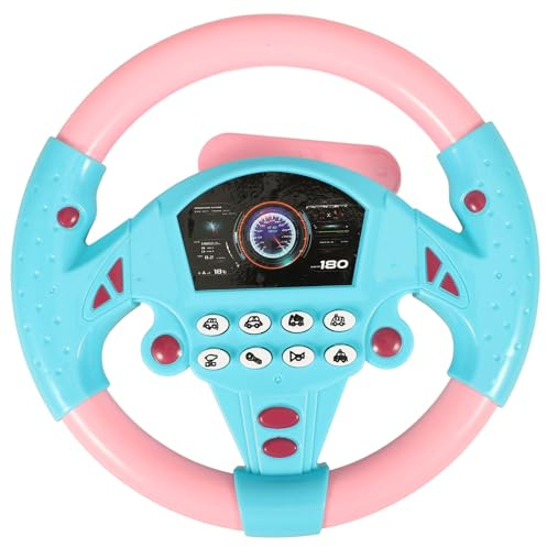 SAFIGLE Spielzeug-lenkrad für Kinder (Jungen Und Mädchen), Lernspielzeug, Spielzeugauto aus Kunststoff, Himmelblau