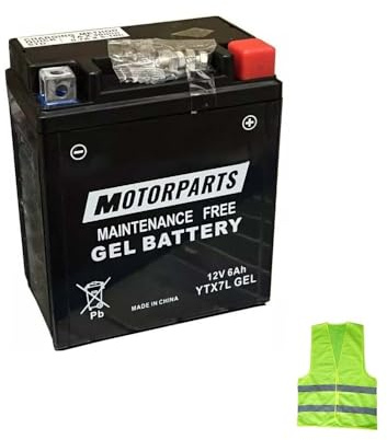 BATTERIA MOTO YTX7L-BS 12VOLT 6AH AMPERE BATTERIE SCOOTER IN GEL COMPATIBILE CON PIAGGI-O Medley 4T IE ABS E5 125 per anno 2021 al 2024 114X71X131MM FORNITA CARICA E PRONTA PER ESSERE UTILIZZATA