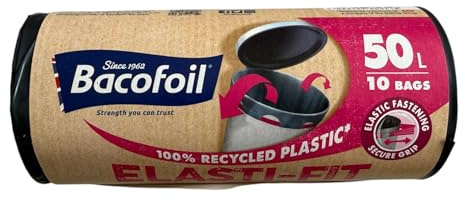 Bacofoil 10 x 50L Elasti-Fit Kitchen Bin Liners