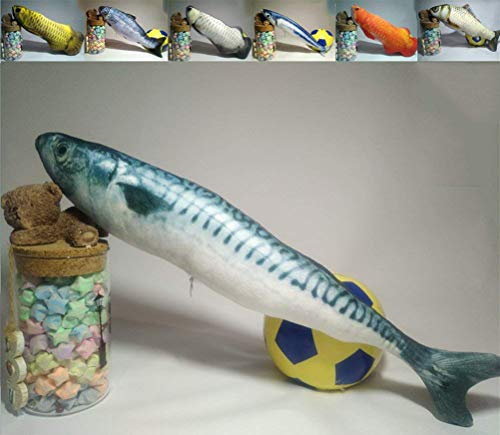 Katzenminze Spielzeug Katzenspielzeug Katze Spielzeug mit Katzenminze Spielzeug Katzen Fisch Realistische Simulation Katze Minze Spielzeug (30cm, Makrele)