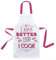 The Leonardo Collection Küchenschürze mit Spruch I Kiss Better Than I Cook, Weiß, Rosa, Schwarz, Einheitsgröße