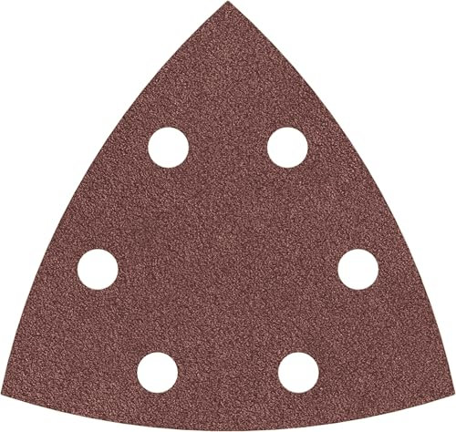 Bosch Professional 5 Stück Schleifpapier F460 Best for Wood and Paint (für Holz und Farbe, Körnung G60, 93 x 93 mm, Zubehör Deltaschleifer)