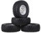 KEEDA 100mm 1,9 Zoll Metall Räder Felge und Gummireifen Reifen für 1:10 RC Rock Crawler Auto Axial SCX10 RC4WD D90 Ferngesteuerte Zubehör, Silber