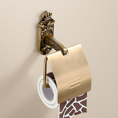 Plantex Antik Aluminium Toilettenpapierrollenhalter Badzubehör (Bronze)