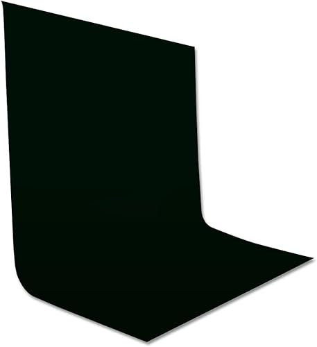 UTEBIT Fotohintergrund Schwarz 2x3m, Foto Hintergrund Kulisse Polyester Stoff Fotografie Fotowand für Video, Porträt, Haustier Modefotografie und Fernsehen Fotostudio (Kühl Bügeln)