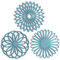Lot de 3 dessous de plat en silicone – Dessous de plat pour table et comptoir – Antidérapant et résistant à la chaleur – Tapis de cuisine moderne pour casseroles et poêles, turquoise